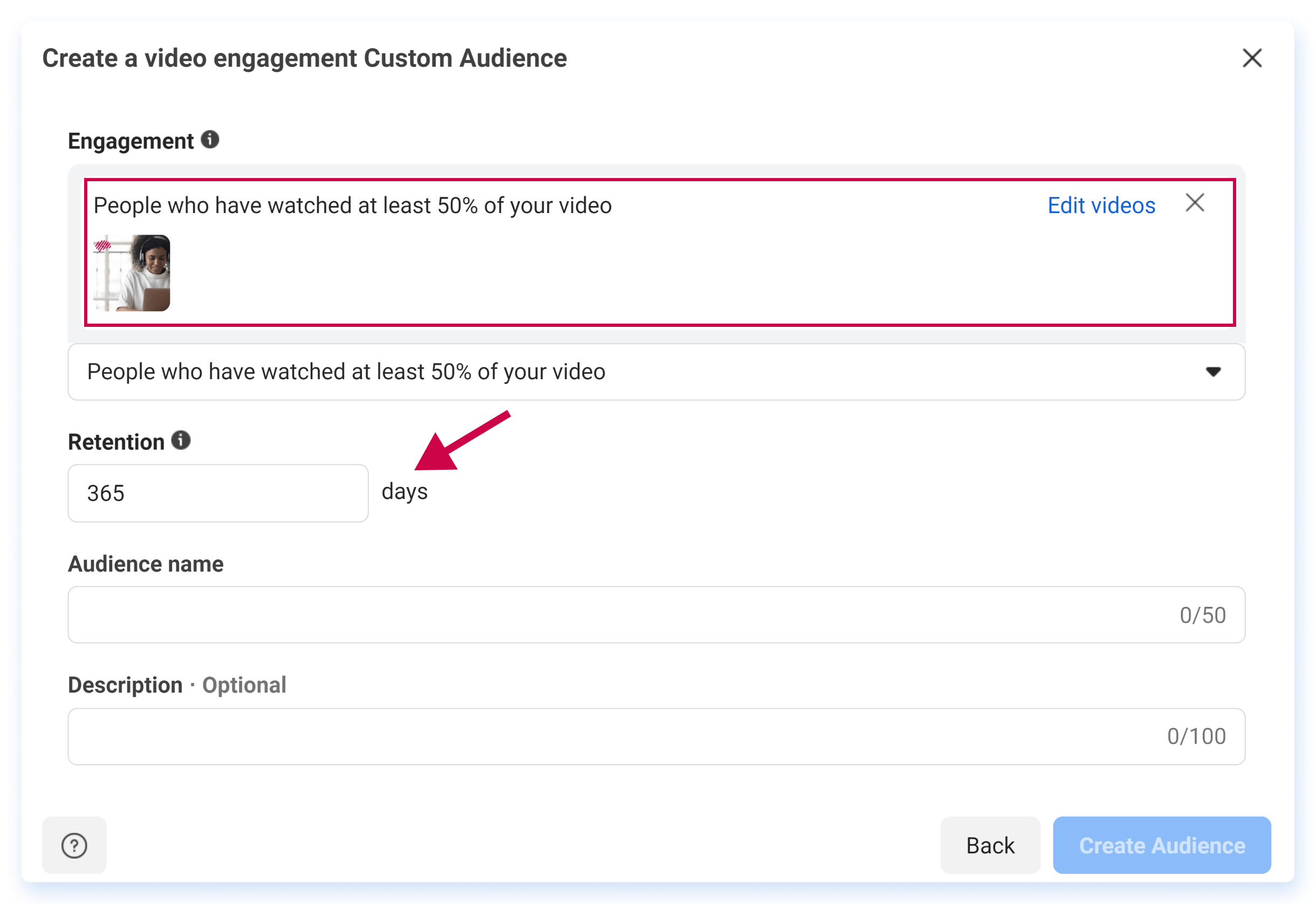 Video engagement custom audience after iOS 14 
