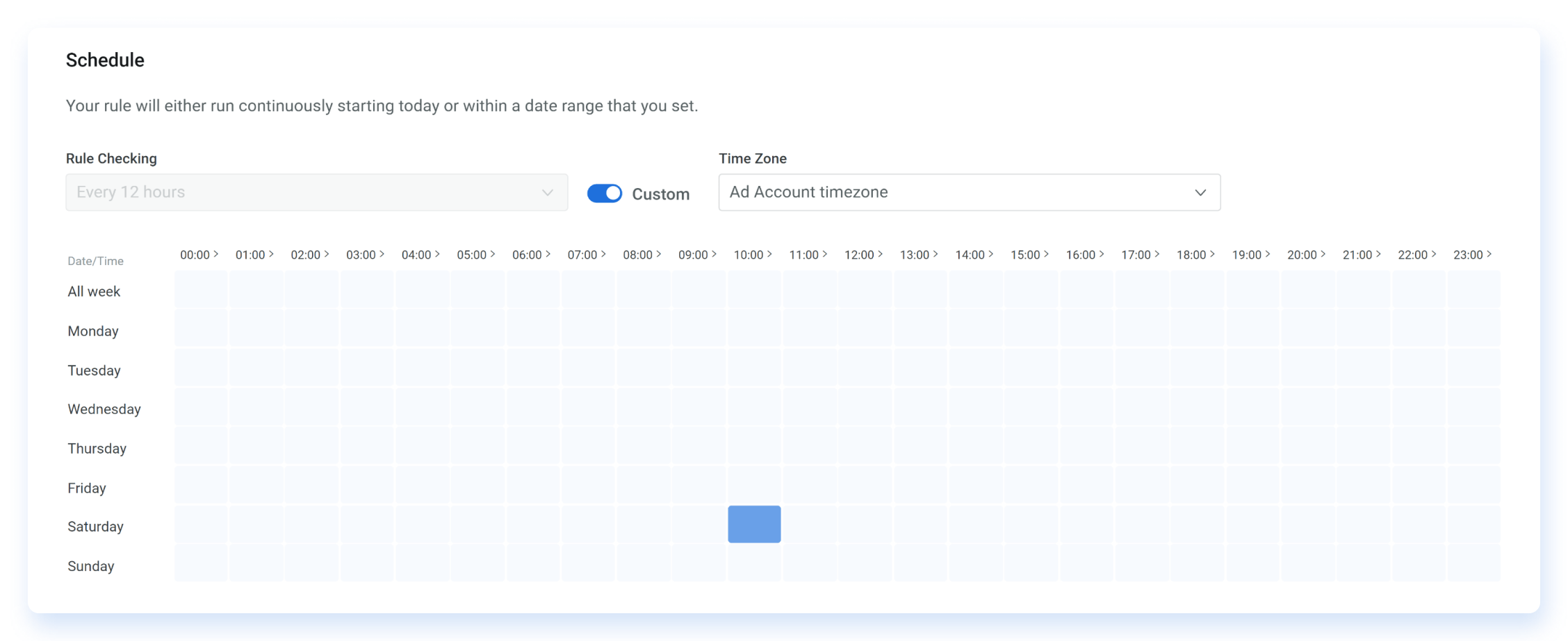 Adscook Custom Scheduling